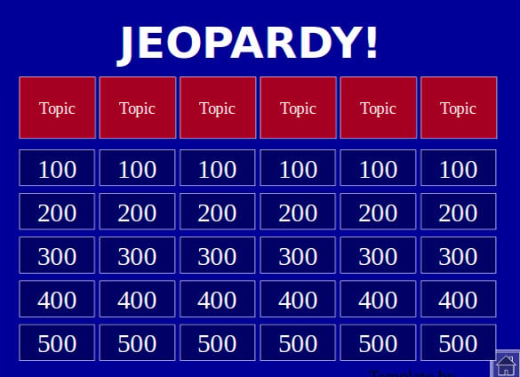 Free Printable Jeopardy Template Gambaran