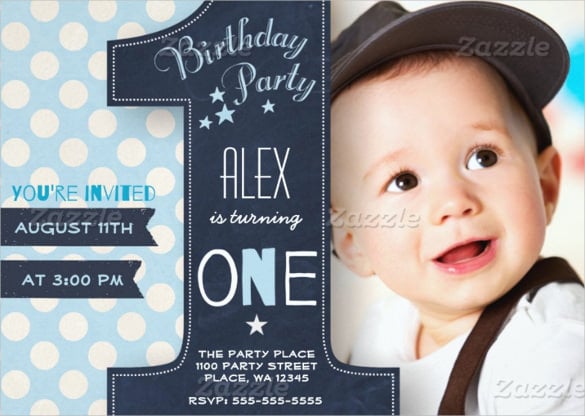 first birthday party invitation for boy