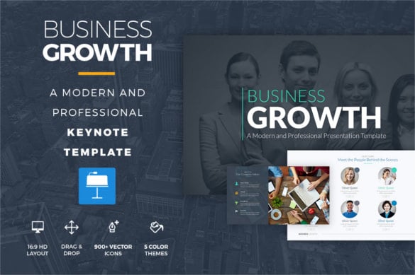 business growth apple keynote template key format