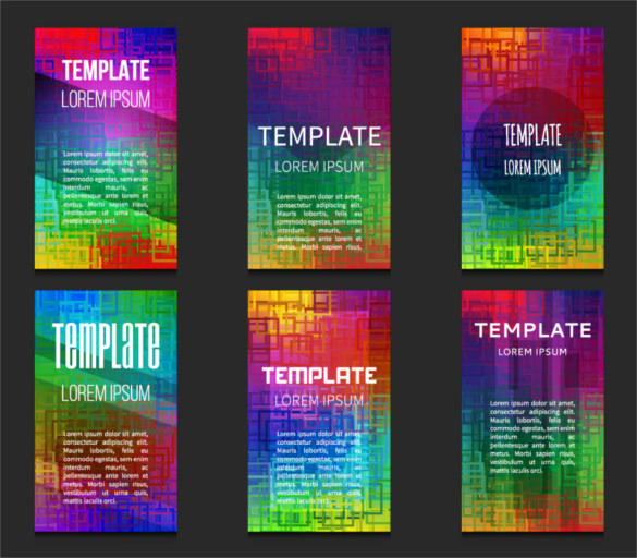 set of colorful vector keynote poster template eps download