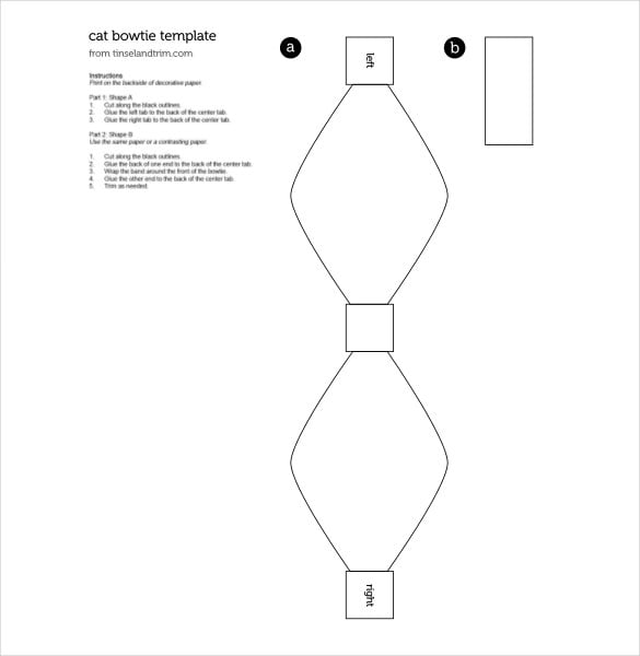 cat bow tie template