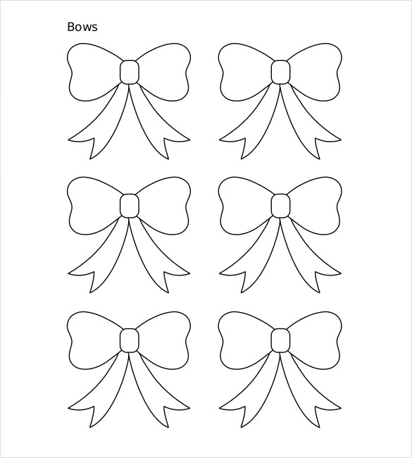 Paper Bow Template 8 Free Word PDF Documents Download Free 