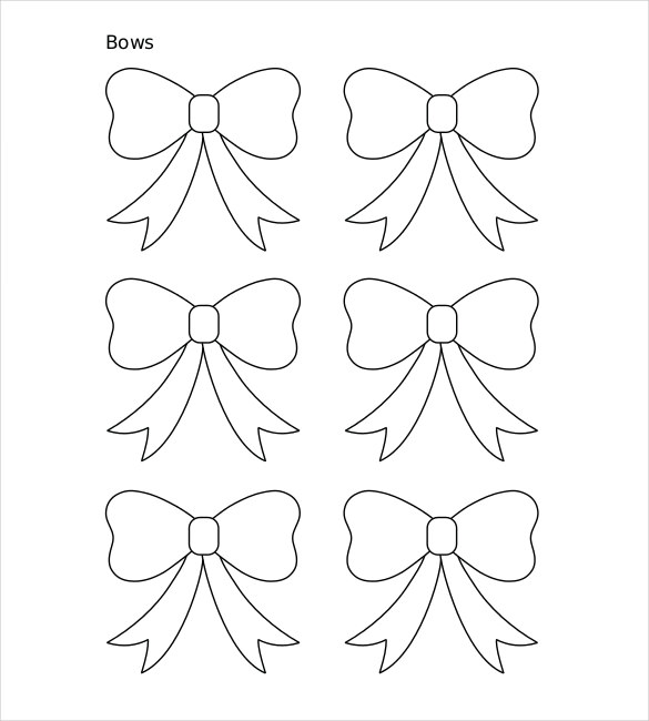 10  Paper Bow Templates Free Sample Example Format Download
