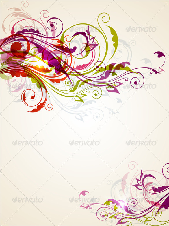 download multi colored floral background eps design