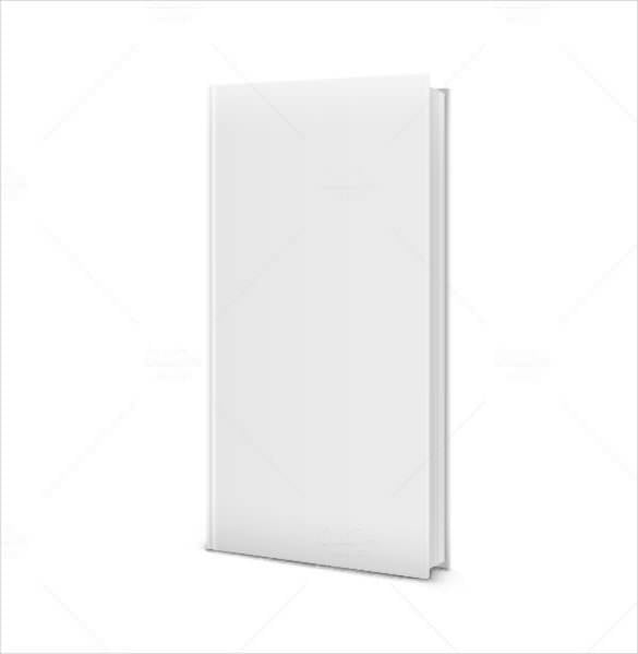 blank white standing book template