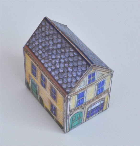 3d paper house template
