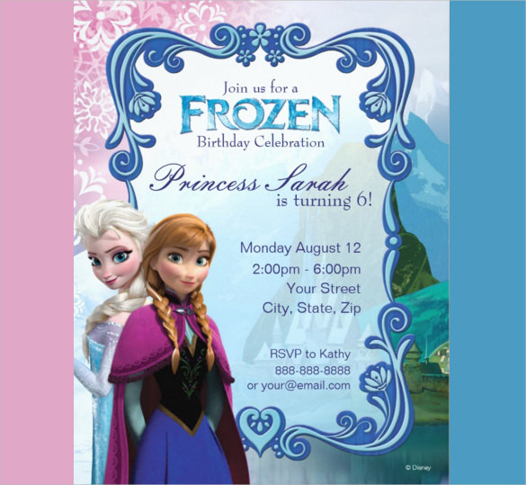 Frozen Birthday Invitation For Special occasion