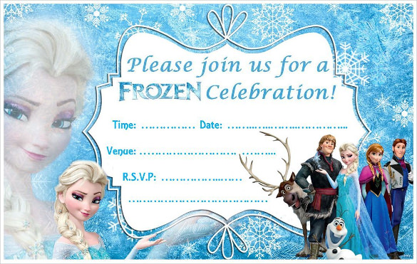 Cute And Simple Frozen Birthday Party Invitation