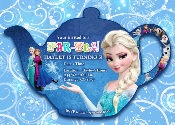 frozen blank invitation card