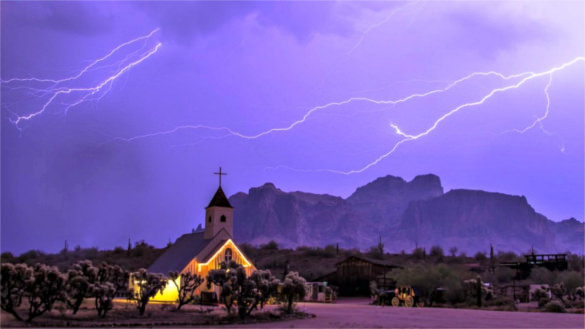 lightning on church best background pictures