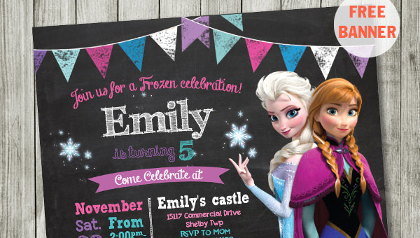 free frozen printable invitations