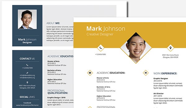 Editable Resume Format Professional CV Template with Photo Resume Template for MS Word Instant Download Modern Resumes for Word