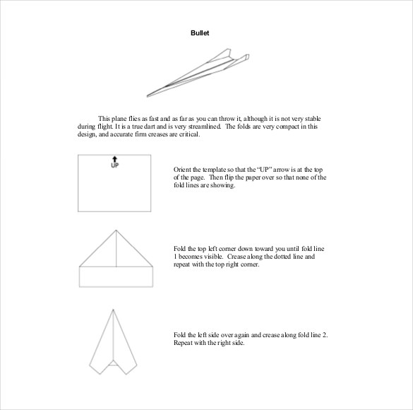 Paper Airplane Template  Free Printable Paper Airplane Designs