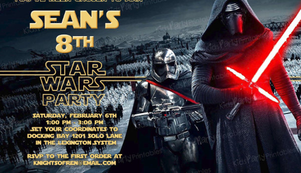 star wars birthday party invitation feature image