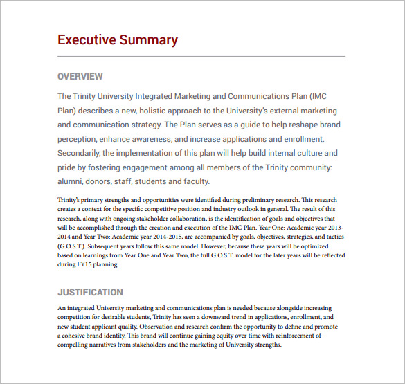 example of integrated marketing communications plan free download