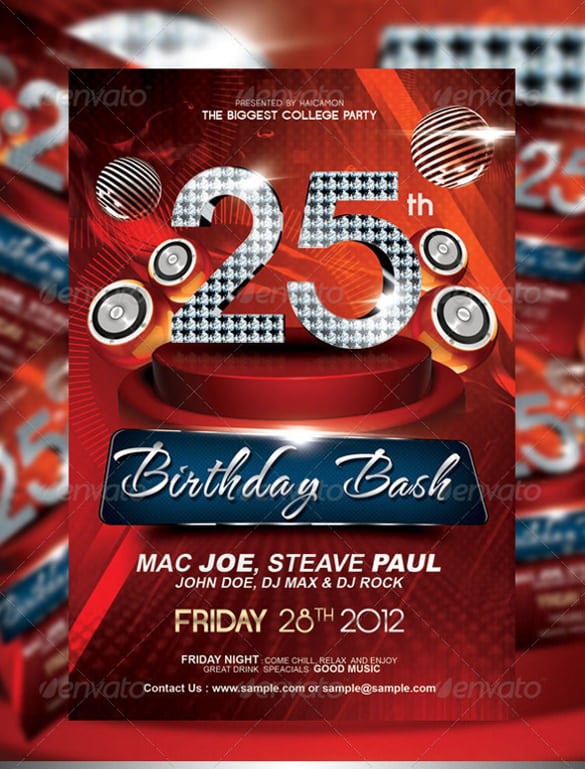 birthday invitation flyer for adults
