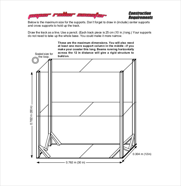 Printable Paper Roller Coaster Track Template - Printable Templates