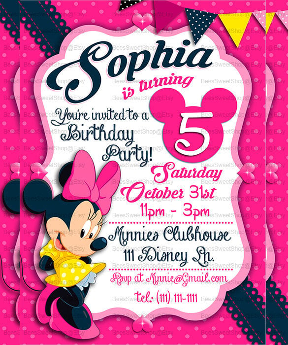 personalized-pink-minnie-mouse-birthday-invitation