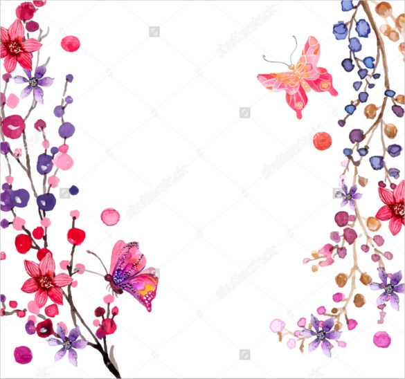 watercolor flowers background for beautiful ddesign download