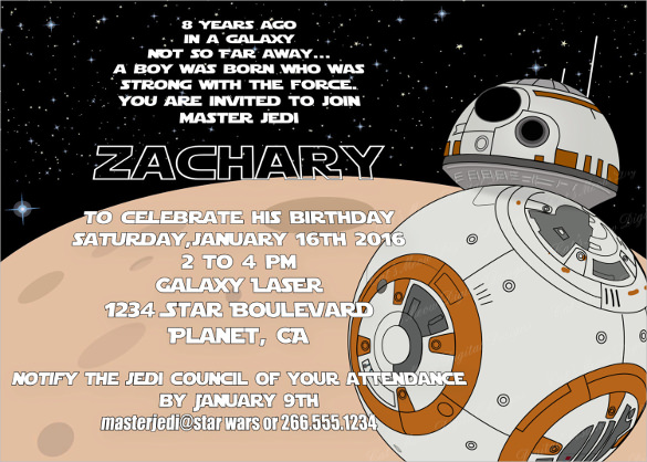 25+ Star Wars Birthday Invitation Template - Word, PSD, Publisher ...