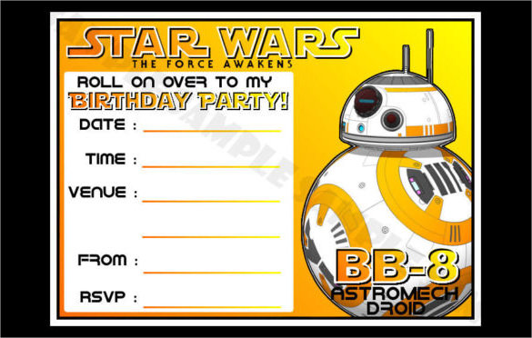 20+ Star Wars Birthday Invitation Template - Word, PSD, Publisher ...