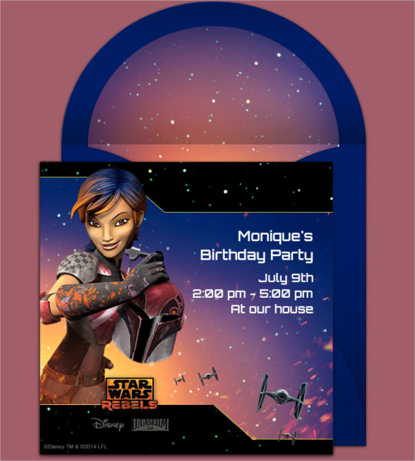 25+ Star Wars Birthday Invitation Template - Word, PSD, Publisher ...