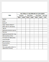 Information Technology Inventory Template Document