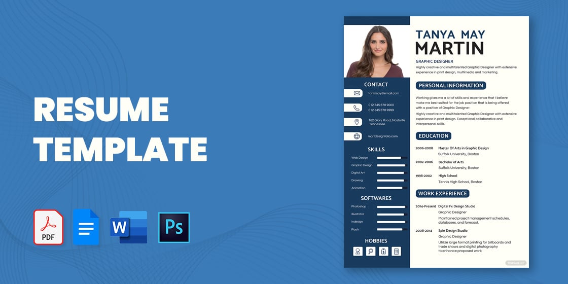 42+ Resume Template - Word, Excel, Pdf, Psd