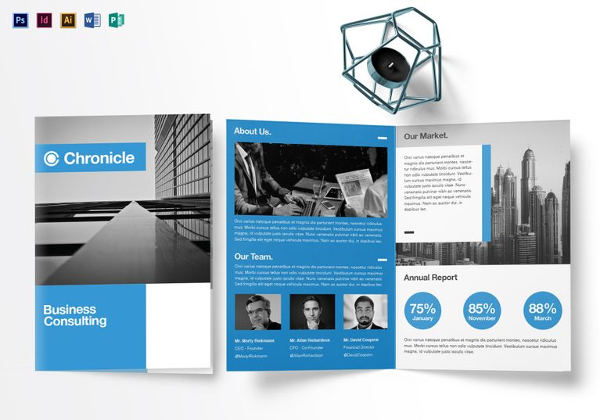 a4 business half fold brochure template