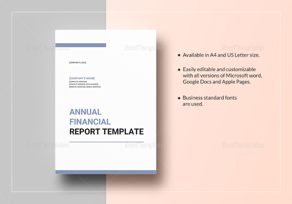 annual financial report template