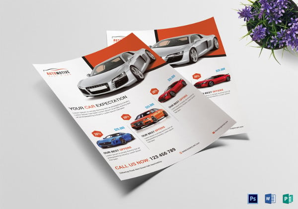 automotive car sale flyer template