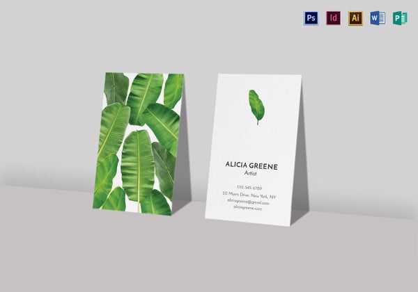 banana-leaf-business-card-template
