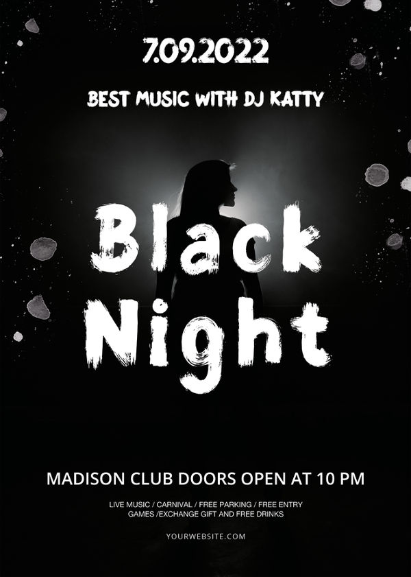 Black Night Flyer Template