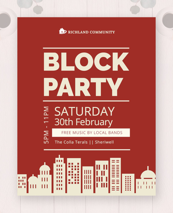 18+ Amazing Block Party Flyer Designs PSD, AI, InDesign