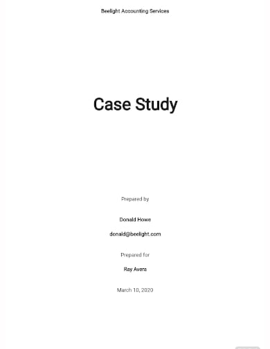 business case study template