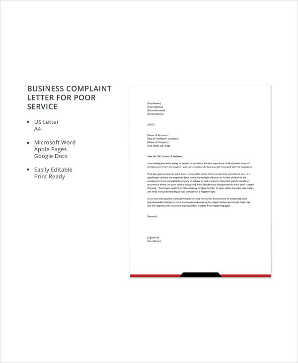 Sample Nuisance Complaint Letter
