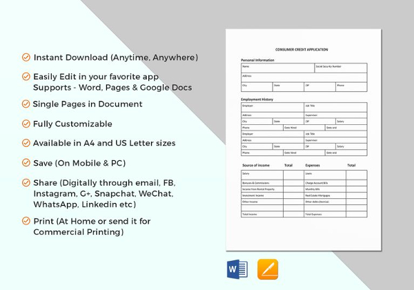 10 Loan Application Templates Pdf Doc Free And Premium Templates