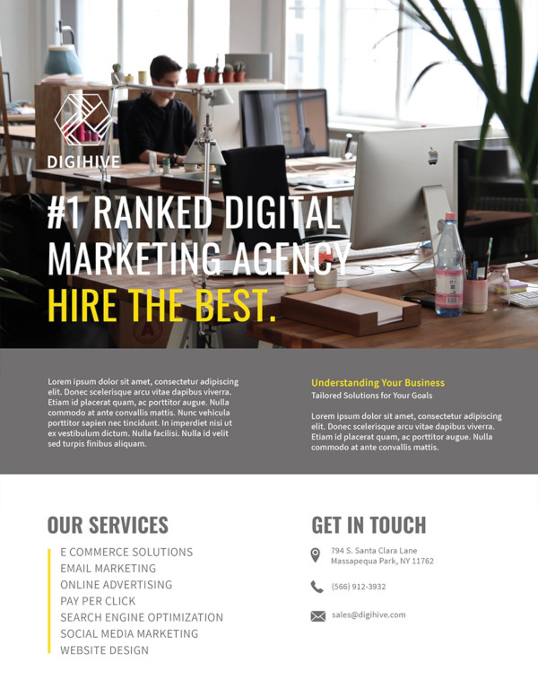 digital marketing flyer template