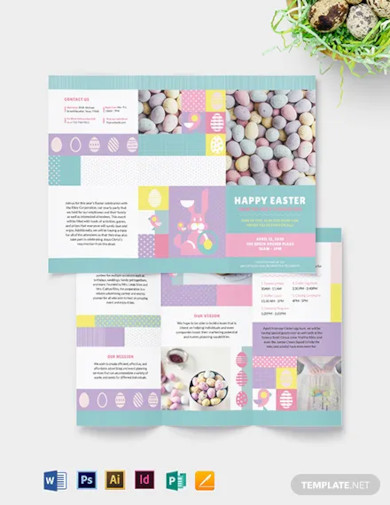 easter tri fold brochure template