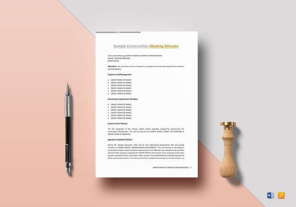 easy-to-print-construction-meeting-minutes-template