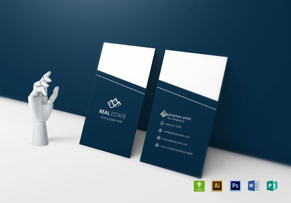 elegant real estate business card word template