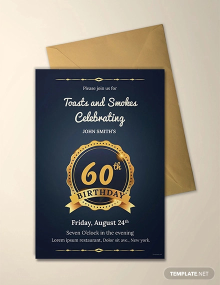 26 60th Birthday Invitation Templates PSD AI