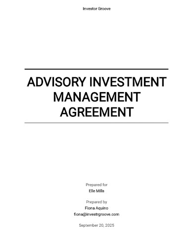 free advisory investment management agreement template