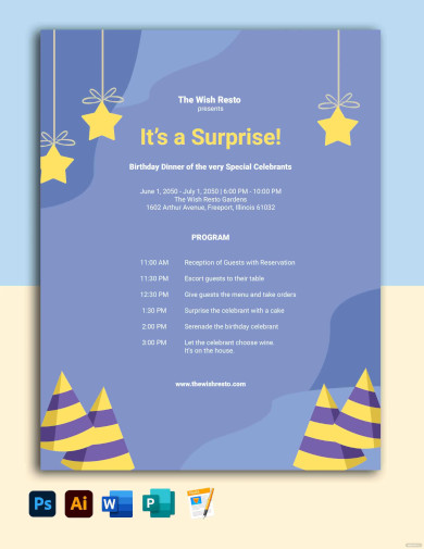 29+ Birthday Program Templates - PDF, PSD