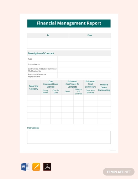 free financial mangement report