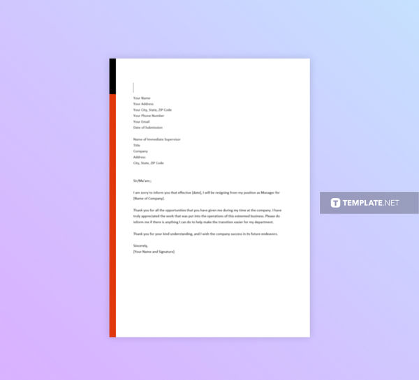 69+ Resignation Letter Template - Word, PDF, IPages