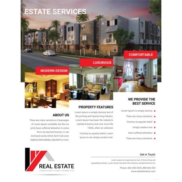 free modern real estate flyer template