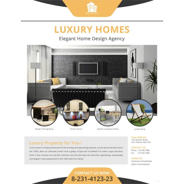 free real estate home flyer template