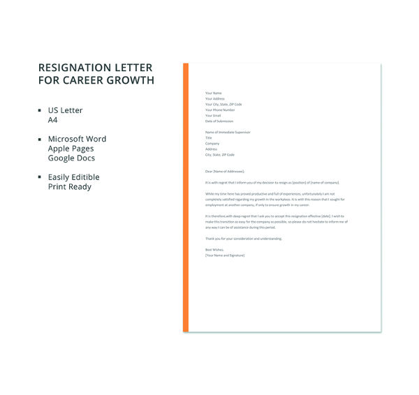 69+ Resignation Letter Template - Word, PDF, IPages | Free & Premium