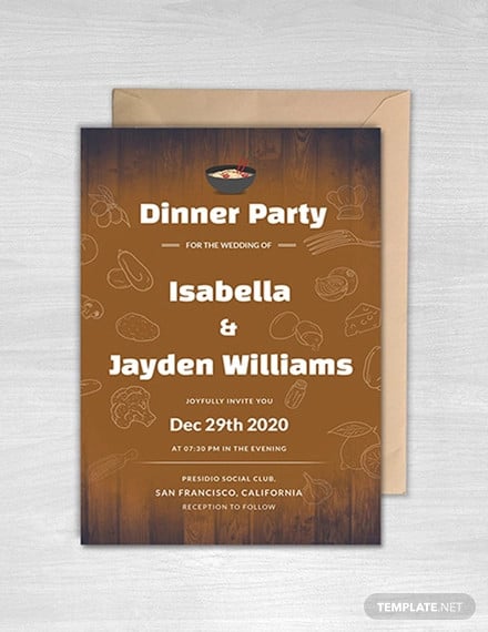 free wedding dinner invitation template